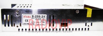 картинка Импульсный адаптер 24В 10А перфорированный от интернет магазина Radiovip