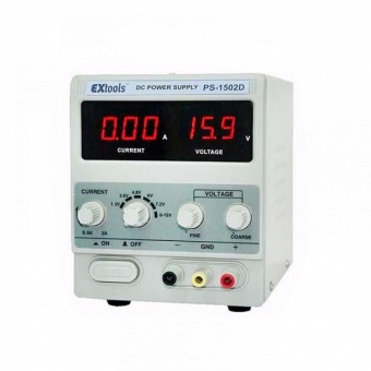 картинка Лабораторный блок питания EXtools PS-1502D, 15B, 2A от интернет магазина Radiovip