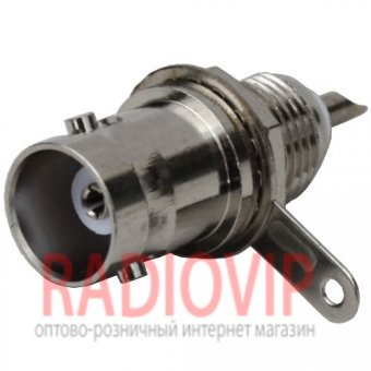 картинка Гнездо BNC монтажное ,корпус металл,медное от интернет магазина Radiovip