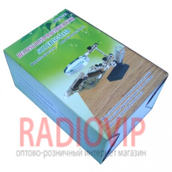 картинка Держатель третья рука MG16129, с лупой 3Х, диам-90мм от интернет магазина Radiovip