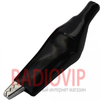 картинка Зажим тестерный большой  чёрный от интернет магазина Radiovip