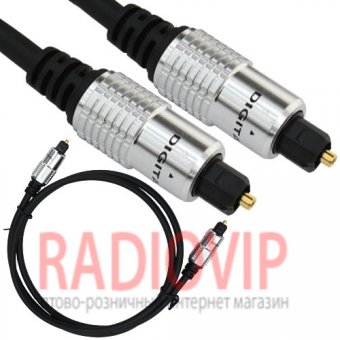 картинка Шнур оптический (toslink plug- toslink plug) метал., диам.-5мм, 1м. от интернет магазина Radiovip