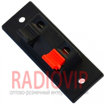 картинка Гнездо колоночное (зажим) 2-х контакт., на прямоуг. панели 51,8х21,6мм от интернет магазина Radiovip