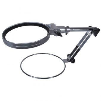 картинка Лупа настольная складная mg83024-2, с LED подсветкой, 2,0Х диам-130мм от интернет магазина Radiovip