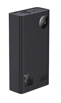 картинка Power Bank 20000 mAh 30W — Baseus (PPAD050) Adaman2 Digital Display Fast Charge（With Simple Series Charging Cable USB to Type-C 3A 0.3m Black） от интернет магазина Radiovip