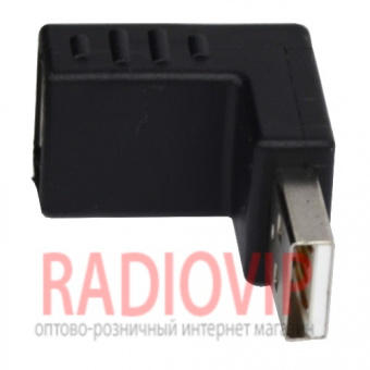 картинка Переходник штекер USB A- гнездо USB A, угловой от интернет магазина Radiovip