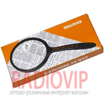картинка Лупа ручная, 2X увеличение (диаметр 65 мм) и 4X увеличение (диаметр 19 мм) Magnifier 86038 от интернет магазина Radiovip