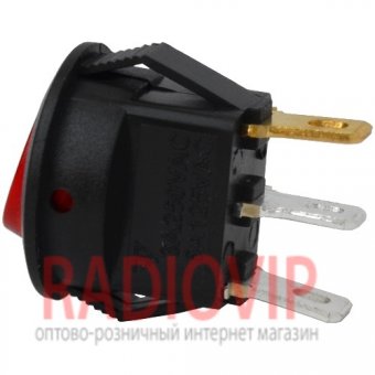 картинка Переключатель mini кругл.с подсв.SMRS-101N-2 ON-OFF, 3pin, 3A, 220V от интернет магазина Radiovip