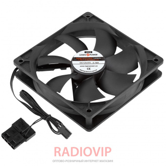картинка Вентилятор LP F12NBD, 120MM, 3pin + 4pin (Molex питание), black от интернет магазина Radiovip