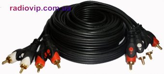 картинка Шнур 4 RCA - 4 RCA Gold  HQ 3.0м от интернет магазина Radiovip