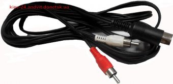 картинка Шнур шт.din 5pin- 2шт.RCA, диам.-2,6х5,2мм. 1,5m от интернет магазина Radiovip