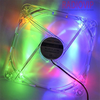картинка Вентилятор корпусной LogicPower LP F8NC, 80MM, 3pin, Color от интернет магазина Radiovip