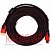 картинка Шнур HDMI (шт.- шт.) Vers.-1,4, gold, фильтр+ сетка, 10м, чёрно-красны от интернет магазина Radiovip