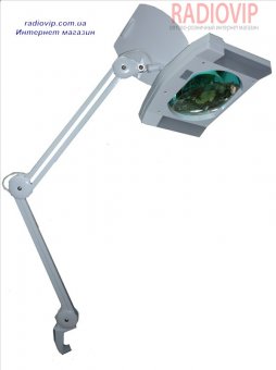 картинка Лупа-лампа с LED подсветкой на струбцине, прямоуг., 5Х, диам-190х157мм 8609L от интернет магазина Radiovip