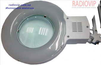 картинка Лупа-лампа с LED подсветкой на струбцине, диопт 5Х, диам-130мм 90LED 7W 8606L от интернет магазина Radiovip