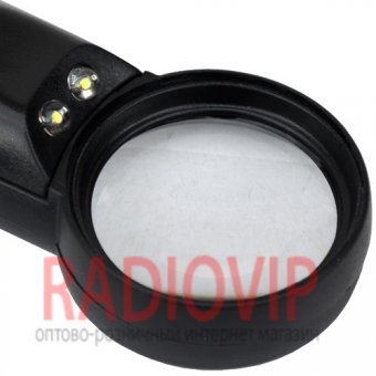 картинка Лупа ручная MG6B-2A круглая с LED подсветкой, 8Х, диам-37мм от интернет магазина Radiovip