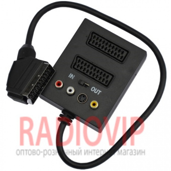 картинка Переходн. шт.Скарт-2гн.Скарт+3гн.RCA+гн.mini din4p.с перекл. со шнуром от интернет магазина Radiovip