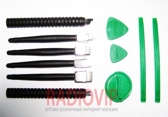 картинка Набор инструментов Bakku BK-6011(съёмники камер 4шт,2медиатора,2пластиковые ковырялки,2инструмента для разбора корпусов) от интернет магазина Radiovip