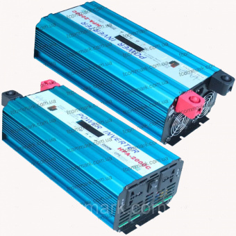 картинка Инвертор с чистой синусоидой 24V в 220V HPA-2000C с зарядкой 20А + LCD дисплей от интернет магазина Radiovip