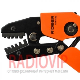 картинка Клещи R'Deer RTN-03B для опрессовки неизолир.клемм 0,5-6мм2 от интернет магазина Radiovip