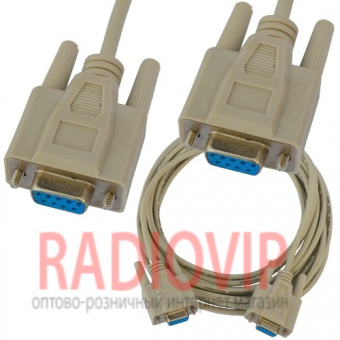 картинка Шнур компьютерный  Null modem гн.DB9pin- гн.DB9pin, диам.-5мм, от интернет магазина Radiovip