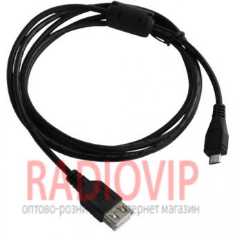 картинка Шнур гн.USB А -шт.miсro USB 5pin (mobile) v2.0, диам.-4,5мм, 1,5м от интернет магазина Radiovip