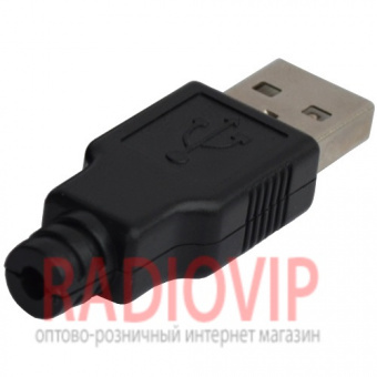 картинка Штекер USB тип A, под шнур от интернет магазина Radiovip