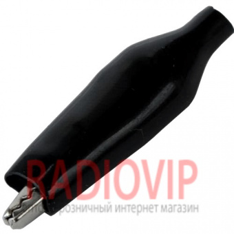 картинка Зажим тестерный малый чёрный от интернет магазина Radiovip