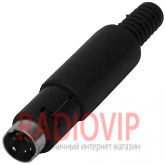картинка Штекер mini DIN 4pin под шнур,корпус пластик от интернет магазина Radiovip