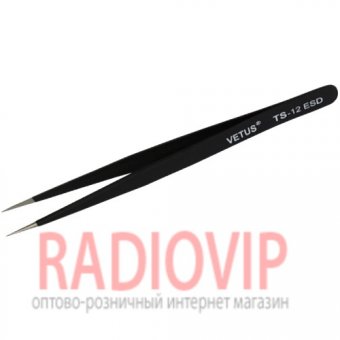 картинка Пинцет радиотехнический ESD, Vetus TS-12 от интернет магазина Radiovip