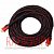 картинка Шнур HDMI (шт.- шт.) Vers.-1,4, gold, фильтр+ сетка, 15м, чёрно-красны от интернет магазина Radiovip