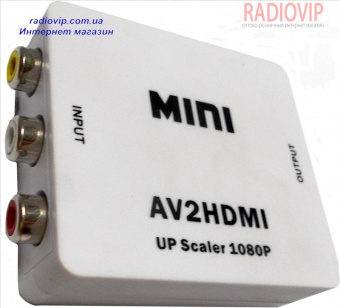 картинка Конвертор AV в HDMI (вход- 3гн. RCA, выход-гн.HDMI) от интернет магазина Radiovip