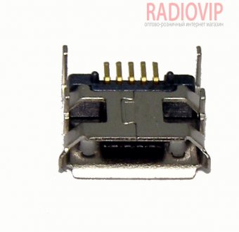 картинка Гнездо micro USB монтажное тип 2 от интернет магазина Radiovip