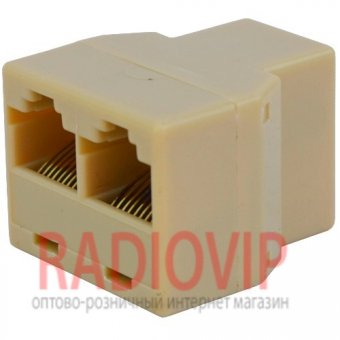 картинка Переходник 1гн.-2гн.(8р8с), бежевый от интернет магазина Radiovip