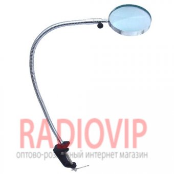 картинка Увеличительное стекло со струбциной на гибком  держат. 2,5 кр.увелич. d-100мм от интернет магазина Radiovip