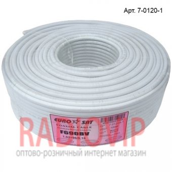 картинка Кабель RG-6 опл.96%.(F690BV), 100м, белый от интернет магазина Radiovip