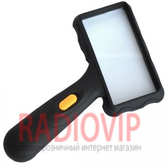 картинка Лупа ручная MG84026A прямоуг. с Led подсветкой, 2Х, диам-100х50мм от интернет магазина Radiovip