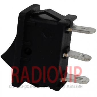 картинка Перекл. клавишн. 3pin без подсв.ON-OFF-ON 3A чёрн. от интернет магазина Radiovip
