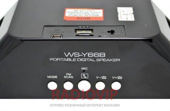 картинка Портативная Bluetooth колонка WSTER WS-Y66B+радиоприемник от интернет магазина Radiovip