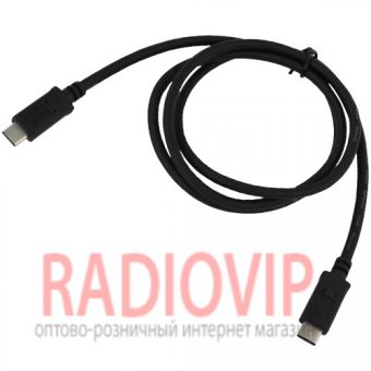 картинка Шнур шт.USB type C - шт.USB type C, v.3.0, 1м. чёрный от интернет магазина Radiovip