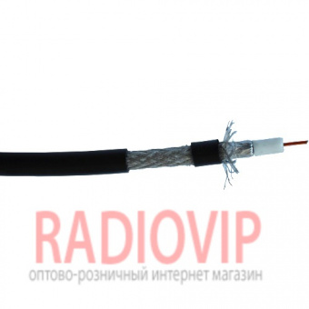 картинка Кабель RG-6 (64%) TY6002, наружный с гелем, диам-7,1мм, чёрный, 305м от интернет магазина Radiovip