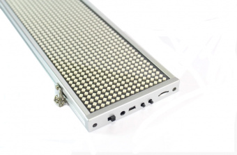 картинка Бегущая Led строка в авто P5 White 10*40 с белыми диодами / Светодиодная вывеска для автомобиля от интернет магазина Radiovip