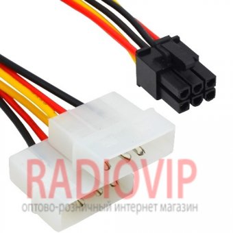 картинка Кабель питания для видеокарт (6pin- 2x PCI-E), длина-15см от интернет магазина Radiovip