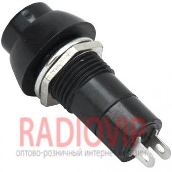 картинка Кнопка средняя PBS-11В без фиксации OFF-(ON), 2pin, 1А 250V, чёрная от интернет магазина Radiovip