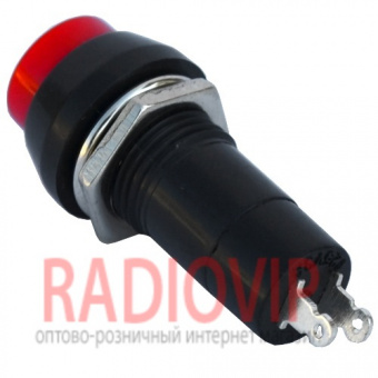 картинка Кнопка средняя PBS-11С без фиксации ON-(OFF), 2pin, 1А 250V, красная от интернет магазина Radiovip