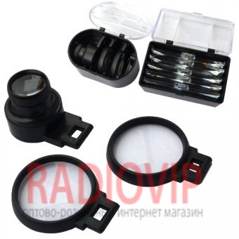картинка Лупа бинокулярная №9892Е с Led подсветкой, 5Х 10Х 15Х 20Х от интернет магазина Radiovip