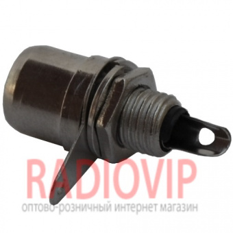 картинка Гнездо RCA монтажное,корпус металл,чёрное от интернет магазина Radiovip