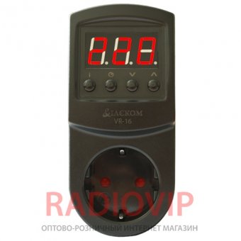 картинка Реле напряжения Илеком VR 16 черное от интернет магазина Radiovip
