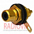 картинка Гнездо RCA монтажное,корпус металл, gold чёрное от интернет магазина Radiovip
