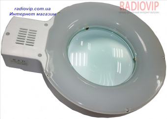 картинка Лупа-лампа с LED подсветкой на струбцине, диопт 5Х, диам-130мм 90LED 7W 8606L от интернет магазина Radiovip